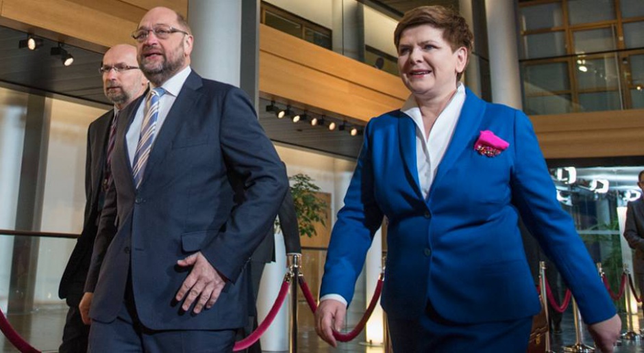 Schulz o spotkaniu z premier Beatą Szydło: Atmosfera jest napięta
