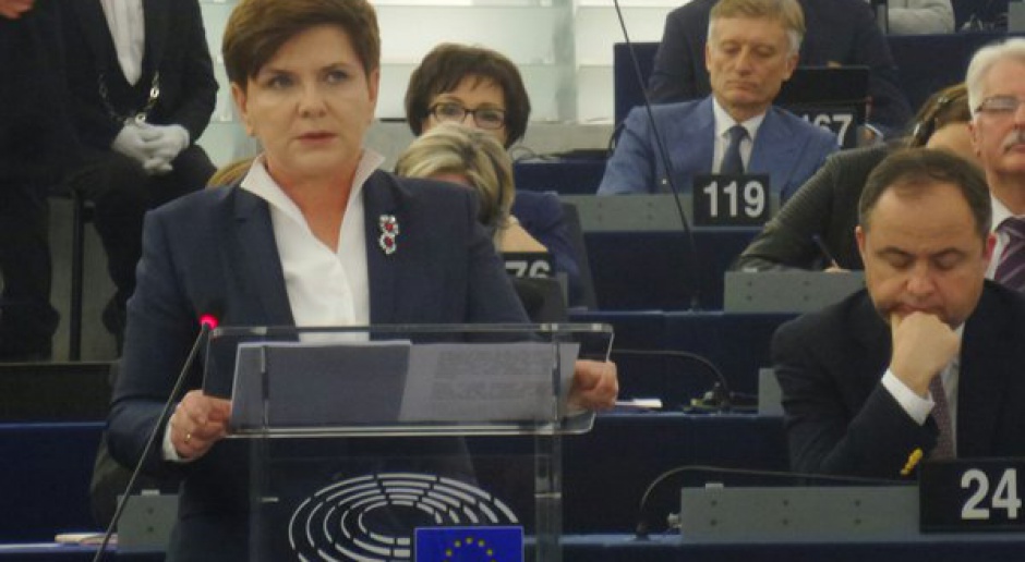 Beata Szydło mówiła w Parlamencie Europejskim o Trybunale i mediach w Polsce