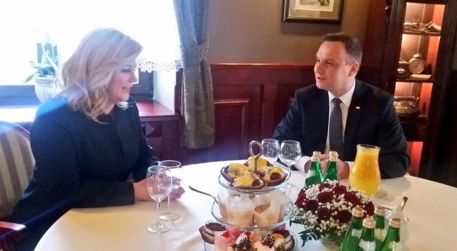 Prezydent Chorwacji kontynuuje wizytę w Polsce. Jutro rozmowy z Andrzejem Dudą