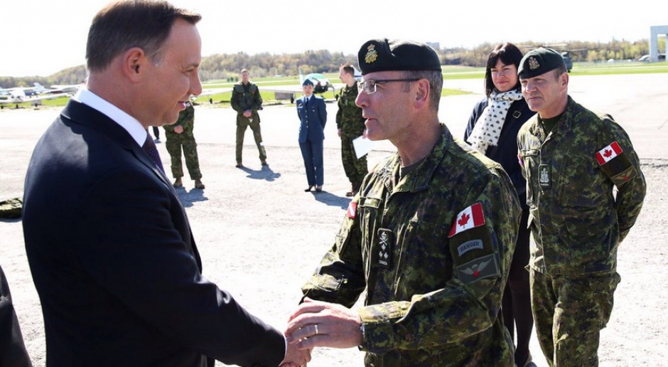 Andrzej Duda podziękował kanadyjskim żołnierzom służącym w NATO