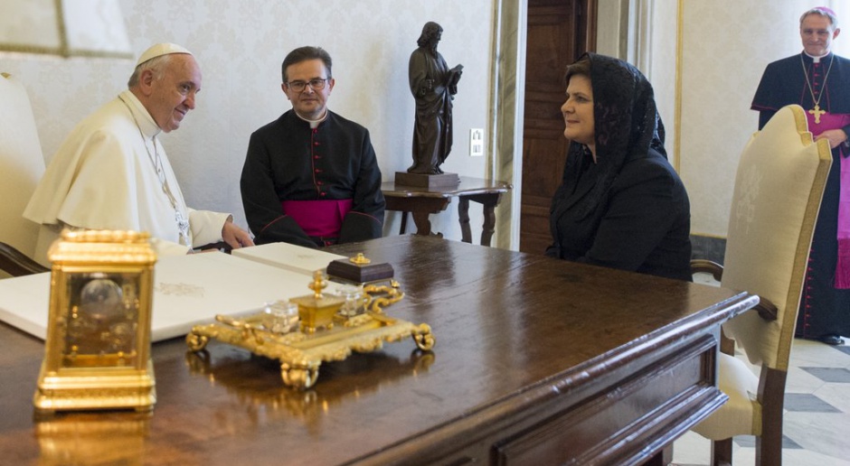 Rzym: Beata Szydło spotkała się z papieżem Franciszkiem