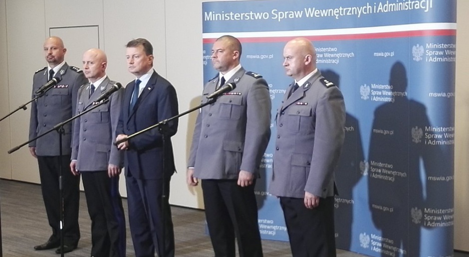 Mariusz Błaszczak pochwalił policjantów za złapanie &quot;bombera&quot; z Wrocławia