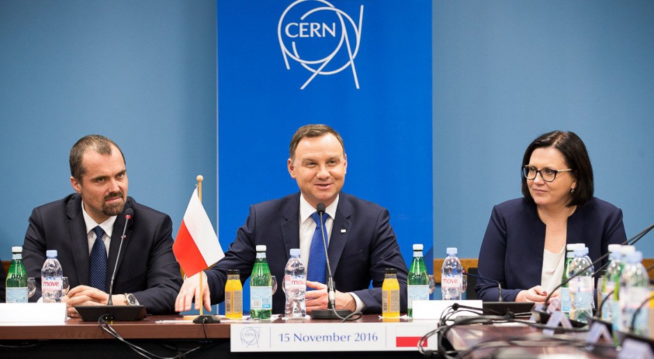 Szwajcaria: Prezydent Andrzej Duda spotkał się z polskimi naukowcami w CERN