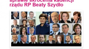 Jest petycja w sprawie skrócenia kadencji rządu Beaty Szydło. Już ponad 118 tys. podpisów