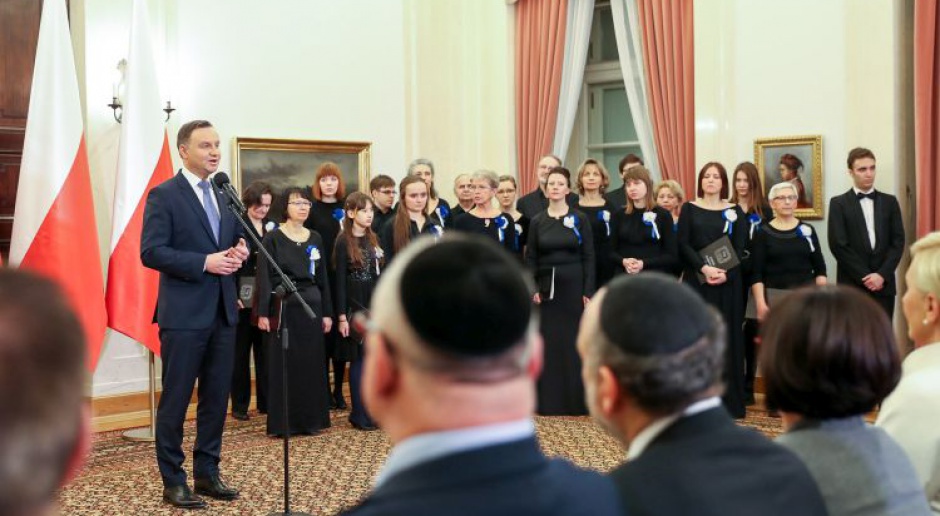 Prezydent: Cieszy mnie, że Polacy wspierają odrodzenie kultury żydowskiej