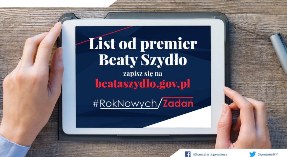 Nowa strona internetowa premier Beaty Szydło: Informacje biograficzne i newsletter