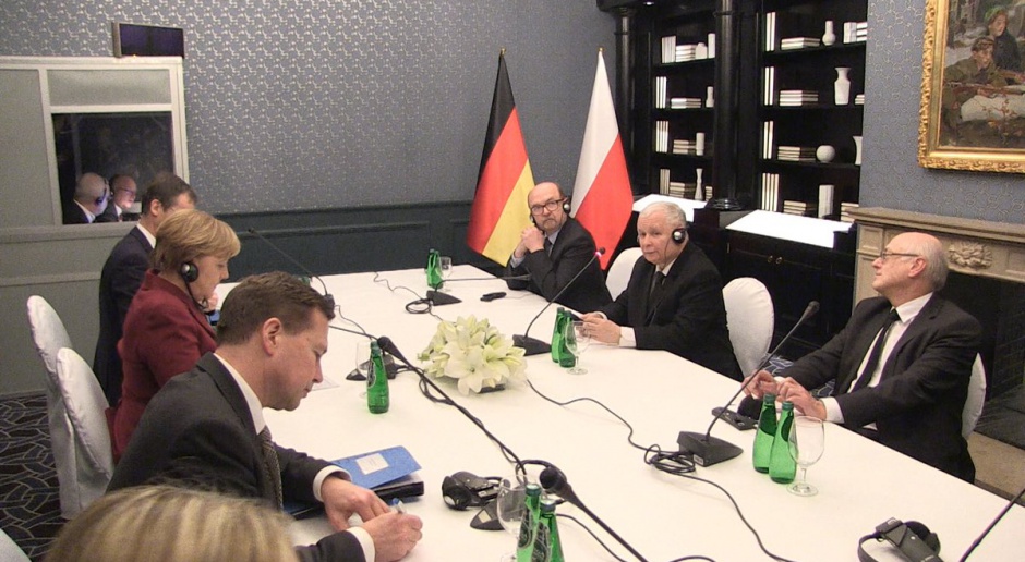 Jarosław Kaczyński o spotkaniu z Angelą Merkel: Rozmowa w dobrej atmosferze, m.in. o Brexicie i UE