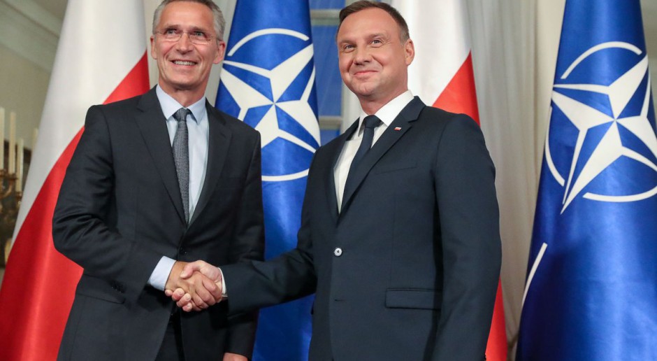 Spotkanie prezydenta Dudy z szefem NATO w Belwederze