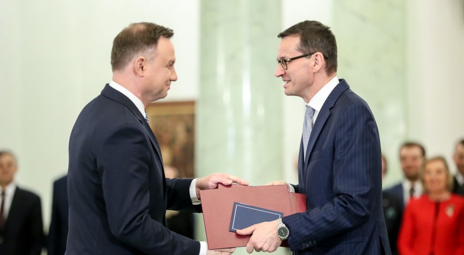 Prezydent złożył gratulacje premierowi Mateuszowi Morawieckiemu