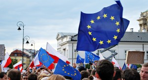 Członkowie KOD-u demonstrowali poparcie dla UE