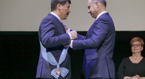 Prezydent Węgier Janos Ader odznaczony Orderem Orła Białego 