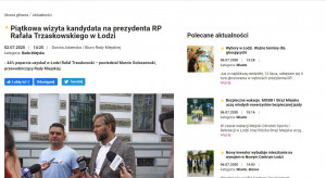 PiS złożyło skargę do PKW na agitację łódzkiego magistratu na rzecz Trzaskowskiego
